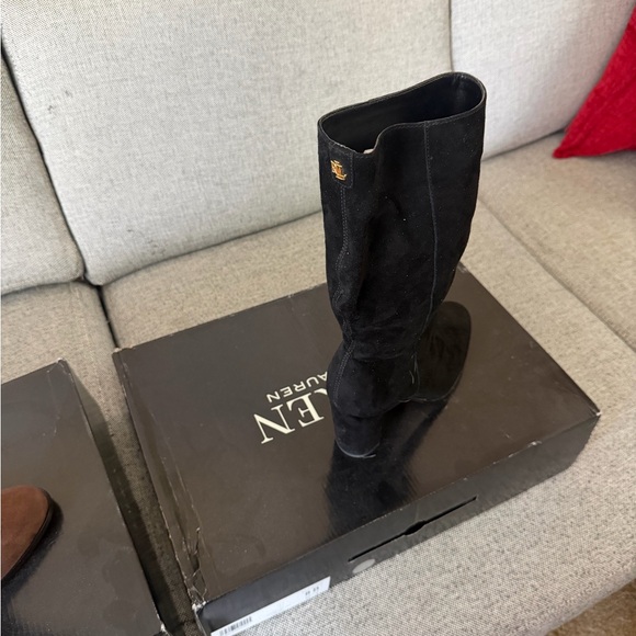 Ralph Lauren Black Heeled Boots - Picture 4 of 9